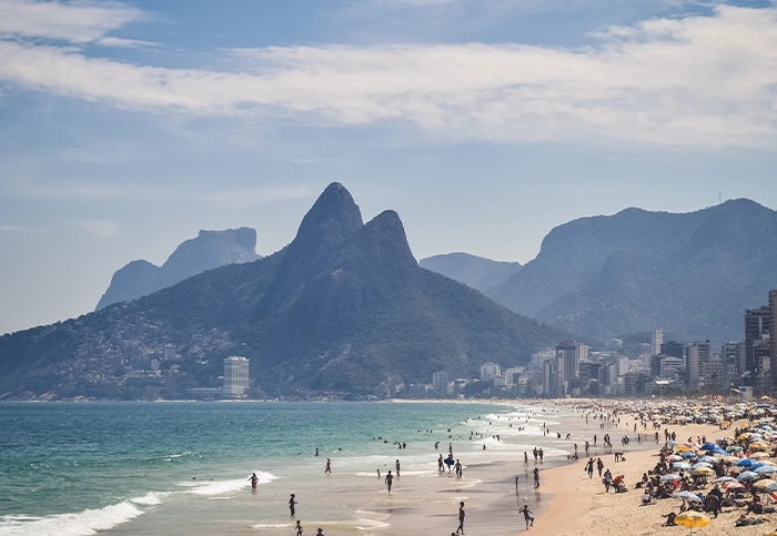 Vista aérea da praia de Ipanema